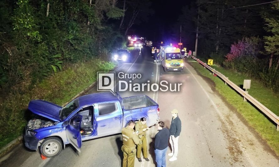 Accidente en ruta Paillaco-Valdivia deja cuatro personas lesionadas