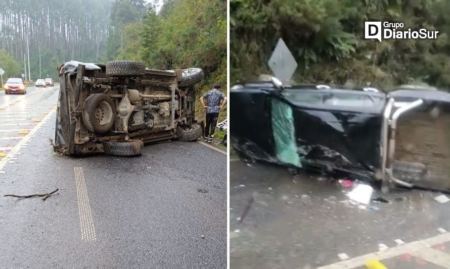 Un lactante entre los lesionados: reportan nuevo accidente en ruta Valdivia-Paillaco