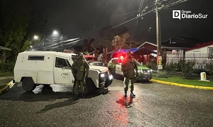 

Masivo allanamiento antidrogas en Paillaco y Valdivia termina con ocho detenidos
