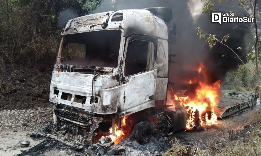 Nuevos antecedentes de atentado que terminó con camión quemado en Los Lagos