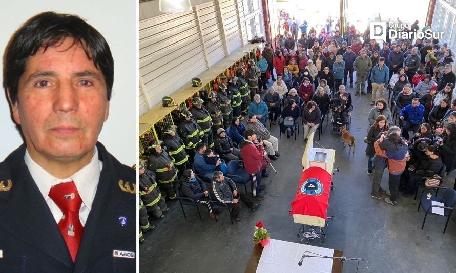 Despiden a querido bombero de Coñaripe fallecido en accidente doméstico