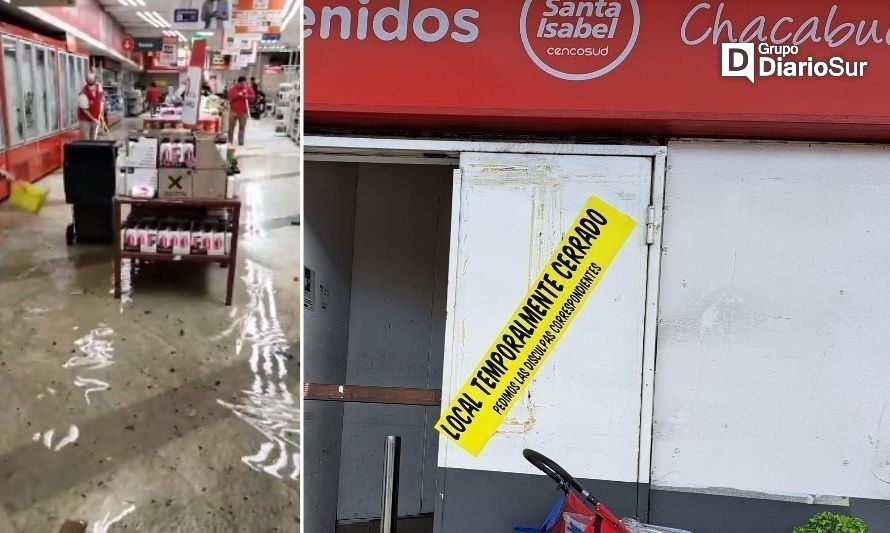 Supermercado se mantiene cerrado en Valdivia