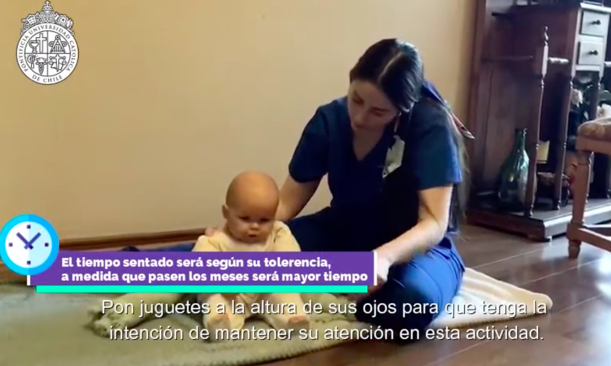 Futuros kinesiólogos UC desarrollan videos tutoriales y material educativo para estimular a niños y adultos mayores