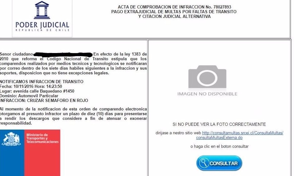 Ministerio de Transportes advierte FALSO cobro de infracciones por correo electrónico