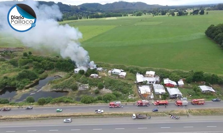 Paillaco: Adulto mayor sufrió quemaduras al intentar apagar incendio