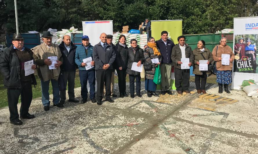 Agricultores de La Unión recibieron incentivos del Fondo de Apoyo Inicial de Indap