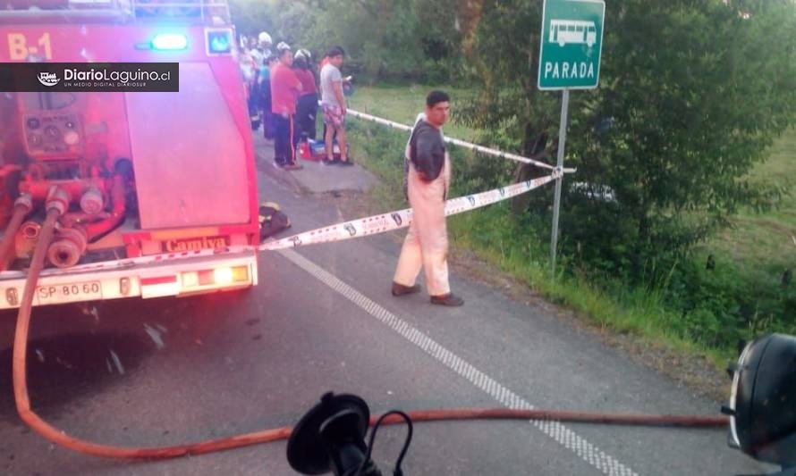 Identifican a mujer que falleció en accidente carretero en ruta Los Lagos - Valdivia