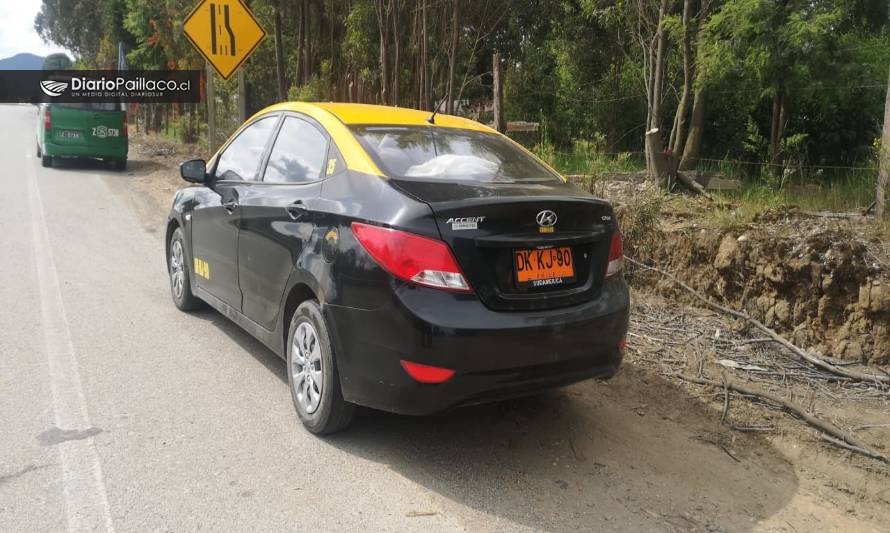 [AHORA] En Los Lagos fue abandonado taxi robado en Reumén