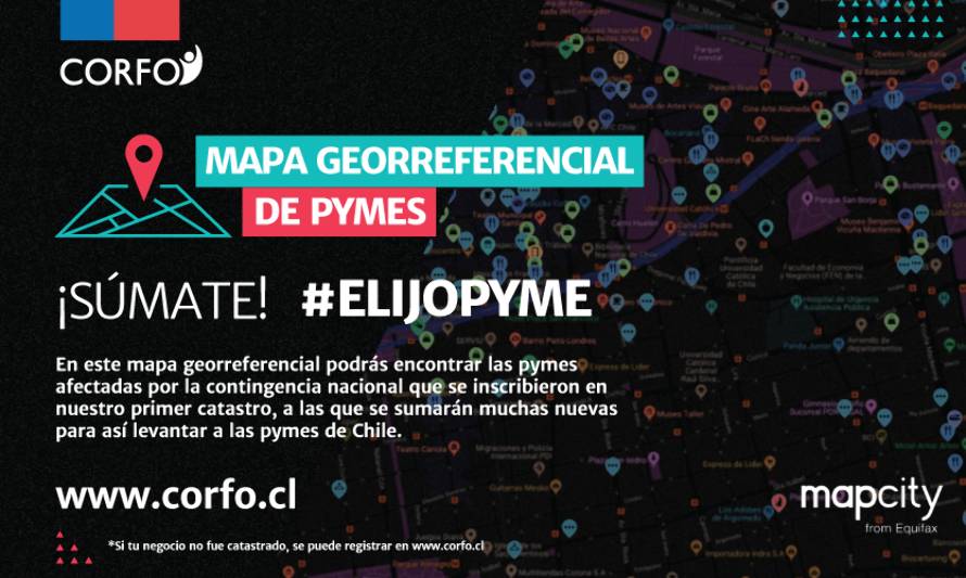 Corfo y Mapcity lanzan plataforma para que consumidores compren en pymes dañadas por contingencia nacional