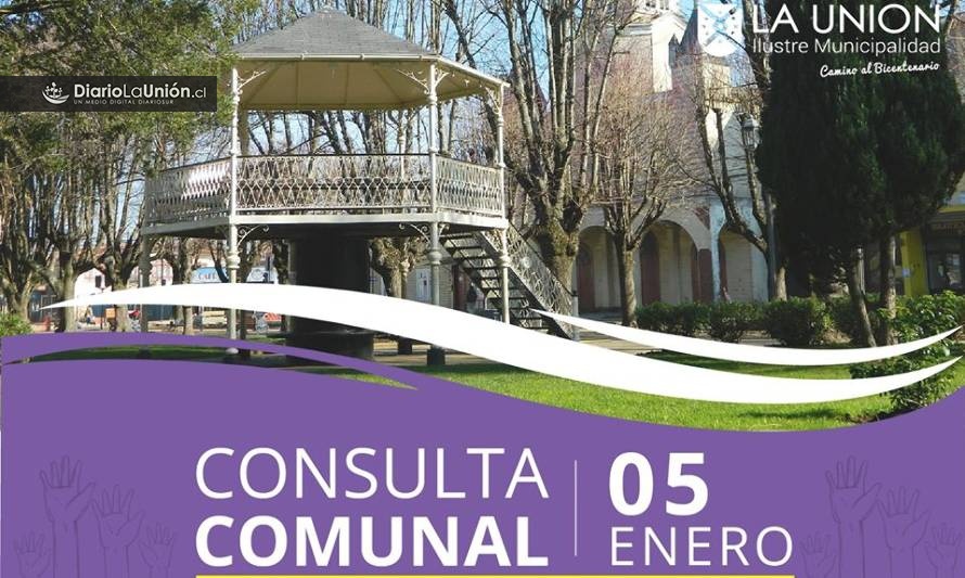 Municipalidad de La Unión confirma Consulta Ciudadana este 5 de enero
