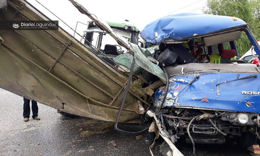 Laguina perdió ojo izquierdo tras violenta colisión de bus y tractor 