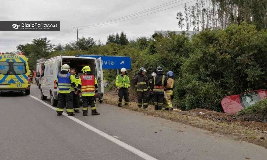 Accidente en ruta 5 dejó dos personas lesionadas
