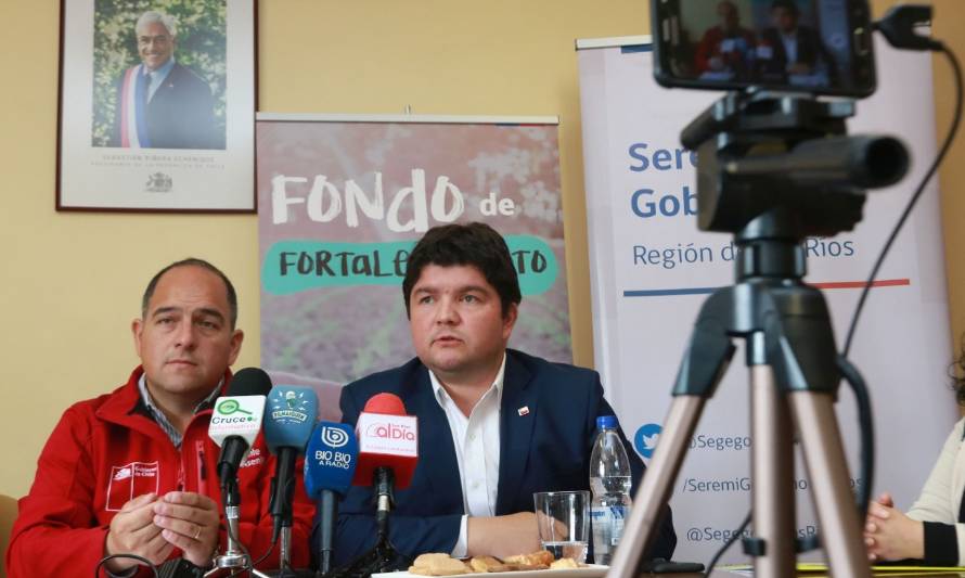 Autoridades en Los Ríos invitan a postular al Fondo de Fortalecimiento de Segegob
