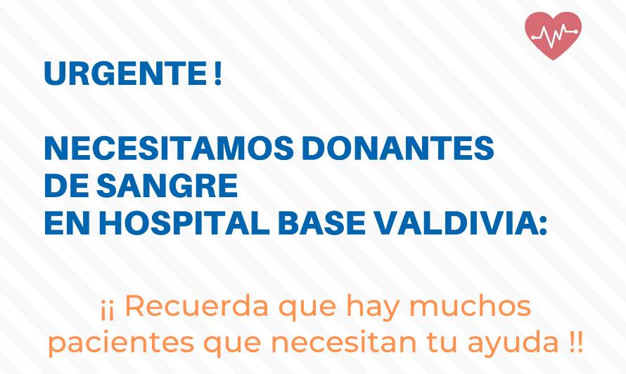 Para evitar aglomeraciones: Banco de sangre pide agendamiento de horas para donaciones altruistas