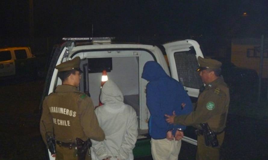 Sorprendidos robando: Valdivia presenció persecución policial 