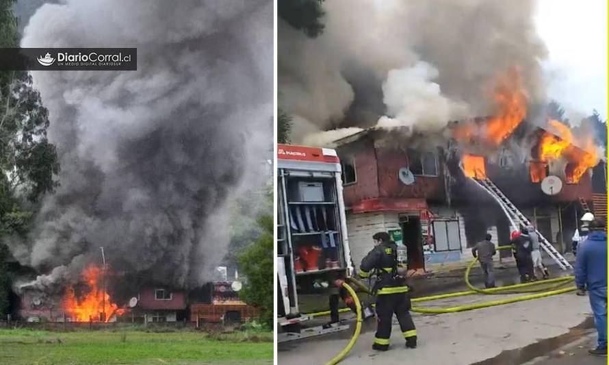 Un adulto mayor murió en incendio esta mañana en Corral