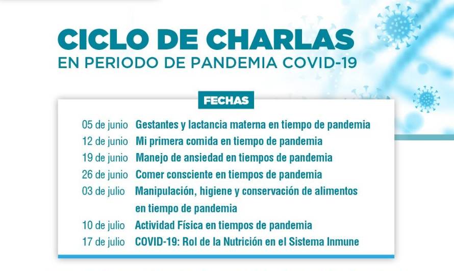 Comienza ciclo de charlas online para promover buena salud durante la pandemia