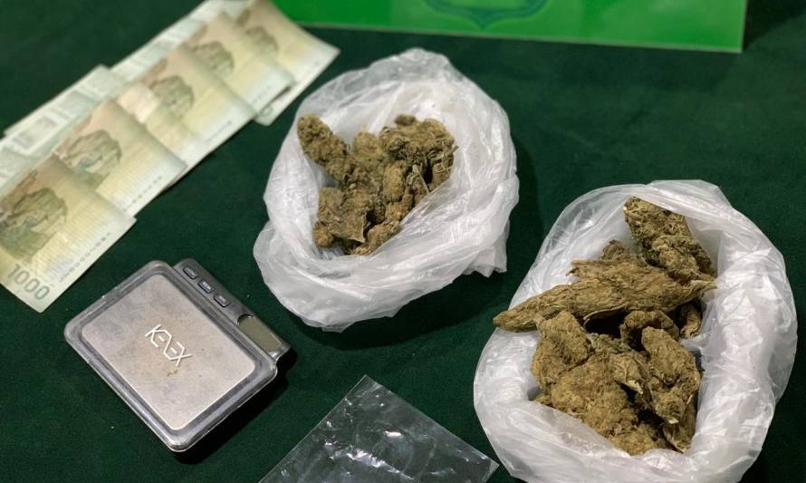 Pasajero de bus fue detenido con 87 gramos de marihuana