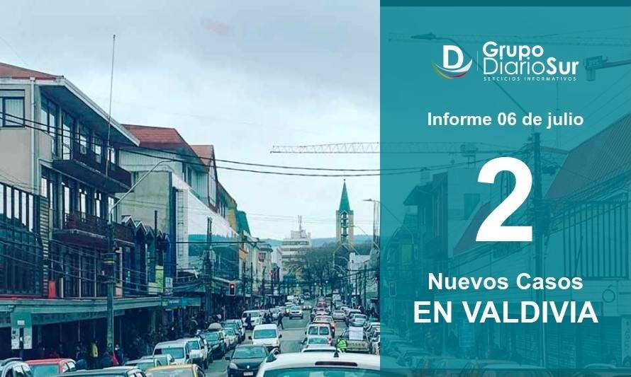 Valdivia declara este lunes 2 nuevos casos de Covid-19