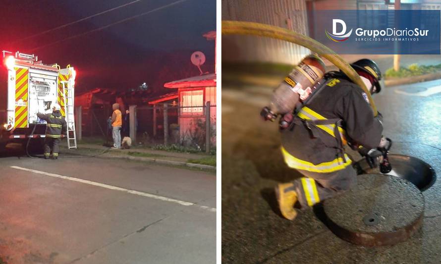 Emanación de gases desde alcantarillado movilizó a bomberos de Futrono