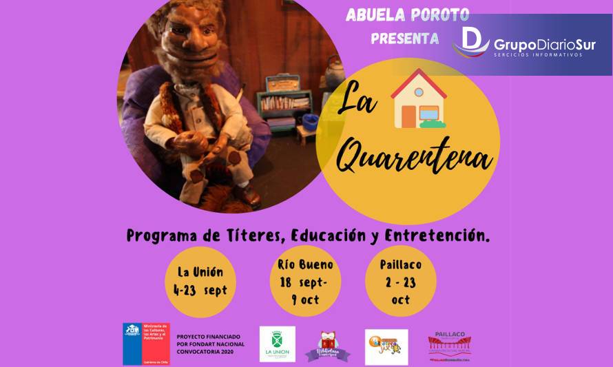 Compañía de títeres Abuela Poroto estrena programación