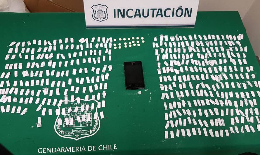 Gendarmería interceptó pasta base lanzada al Complejo Penitenciario de Valdivia 