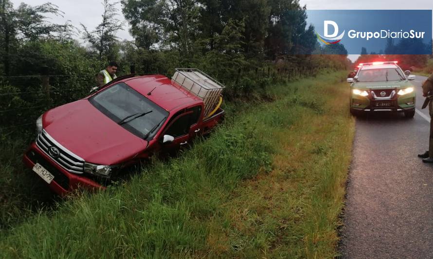 Un lesionado dejó despiste de vehículo en la comuna de Río Bueno