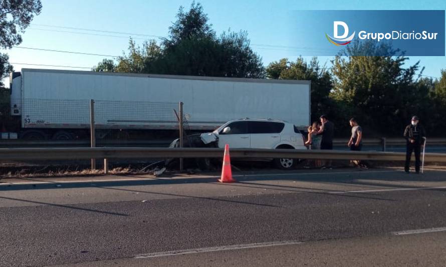 Reportan accidente vehicular en ruta 5 Sur, sector Choroico