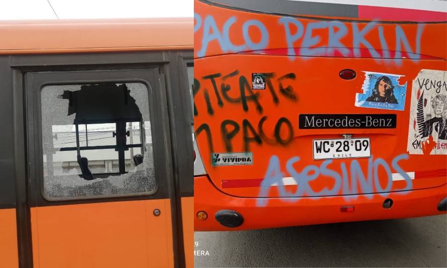 Valdivia: línea de buses 20 informó servicio mermado por actos de vandalismo