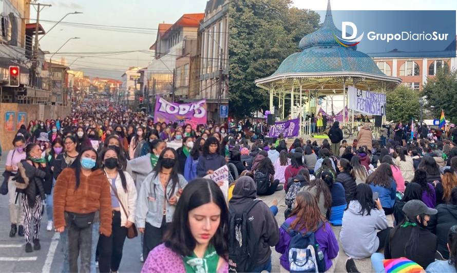 Así fue la marcha del 8M en Valdivia