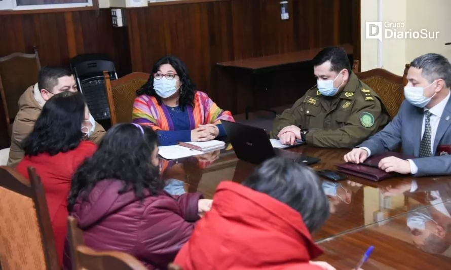 Mesa de trabajo se reúne para evaluar iniciativas contra el crimen en Valdivia