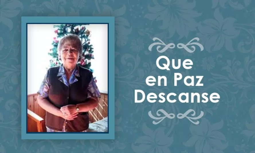 Falleció María Olinda Paredes Delgado  (Q.E.P.D)