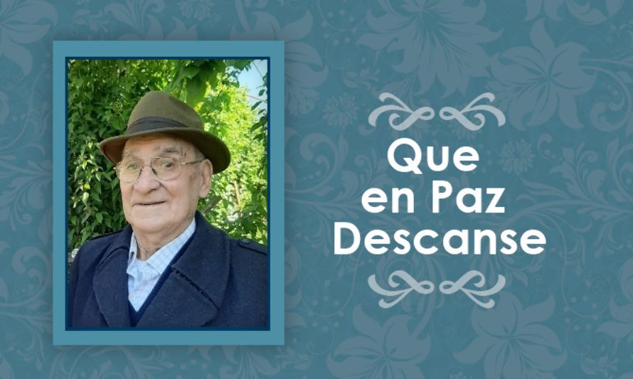 Falleció Alfonso Segundo Carcamo Foitzich (Q.E.P.D)