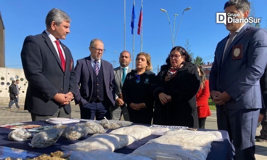 Incautan drogas avaluadas en casi 100 millones de pesos en Valdivia