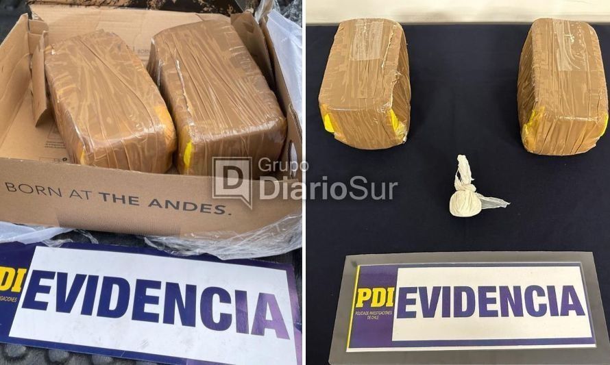 PDI detuvo a sujeto con $58 millones en droga: el destino era Valdivia 