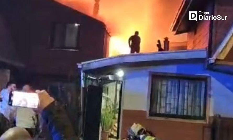 Incedio amenaza segunda vivienda en calle Río Nilahue