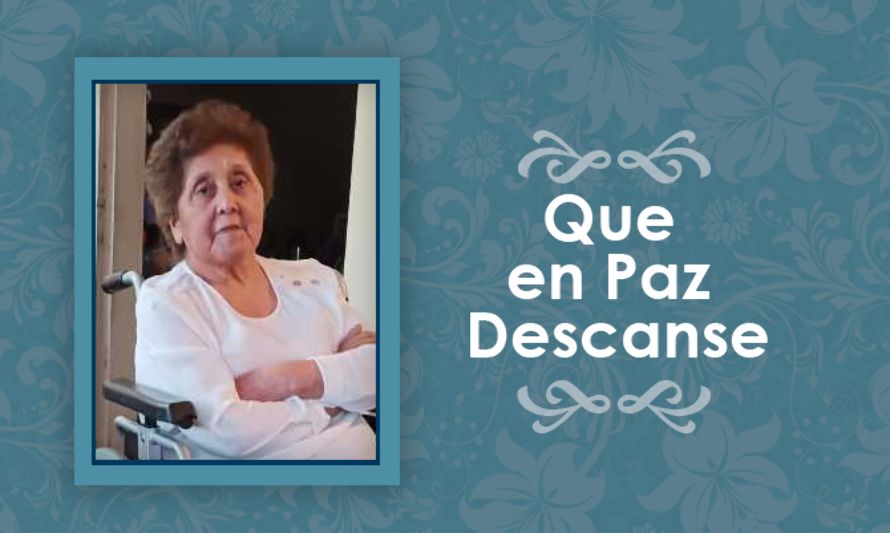 Falleció Irene Del Carmen Domínguez Carrasco (Q.E.P.D)