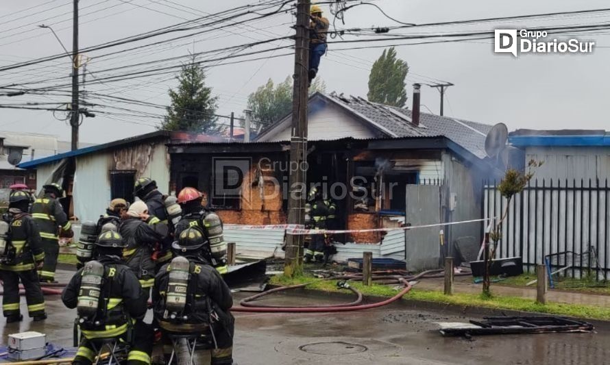 Adulta mayor falleció en incendio registrado en Barrios Bajos de Valdivia 