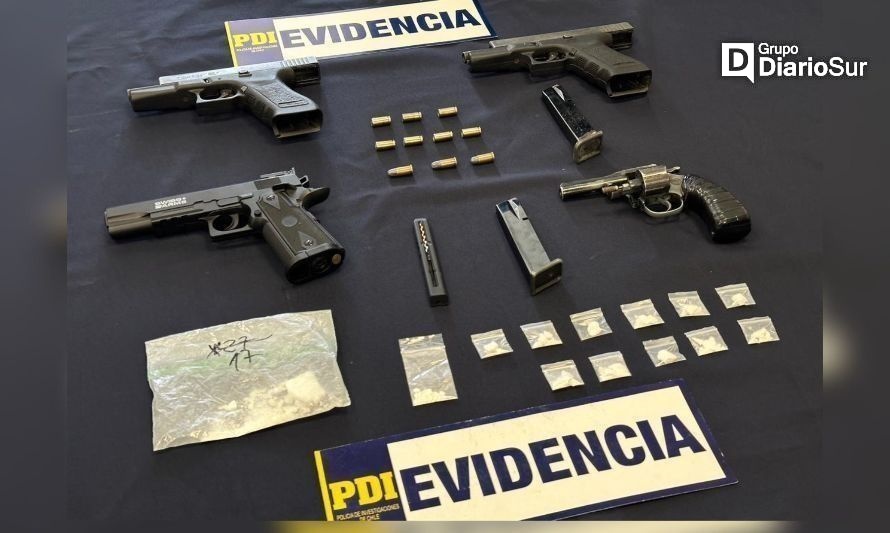 Encuentran drogas y armas en medio de investigación por abuso sexual en Máfil