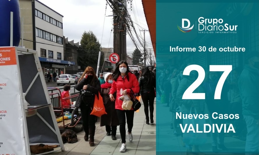 Valdivia llega a 171 casos activos este viernes 