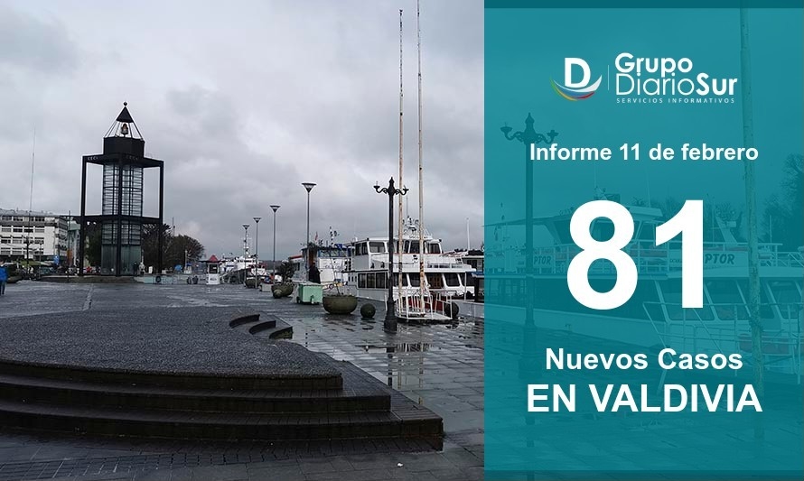 Valdivia rompe tendencia a la baja con 81 contagios de Covid