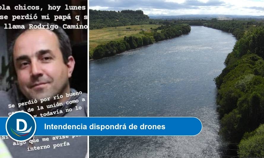 Este martes continúa la búsqueda  de trabajador desaparecido en el río Bueno