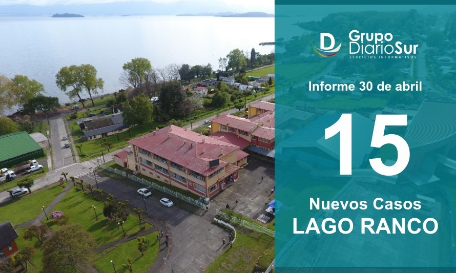 Confirman 15 nuevos casos en la comuna de Lago Ranco