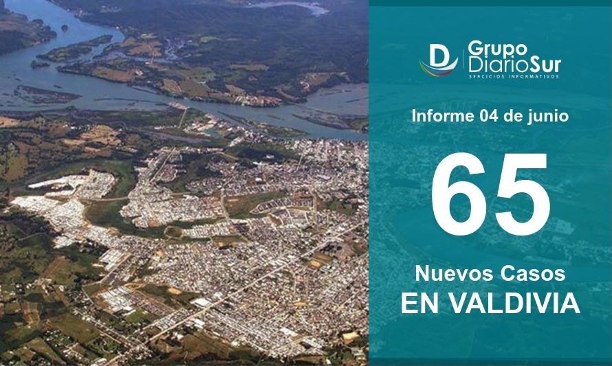 Valdivia registra 65 contagios y un nuevo fallecido en esta jornada