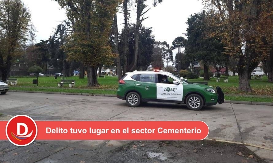 Carabineros de Río Bueno detuvo a individuo por robo con intimidación