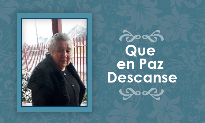 Falleció Francisca Vitermina Hernández Mardones  (Q.E.P.D.)