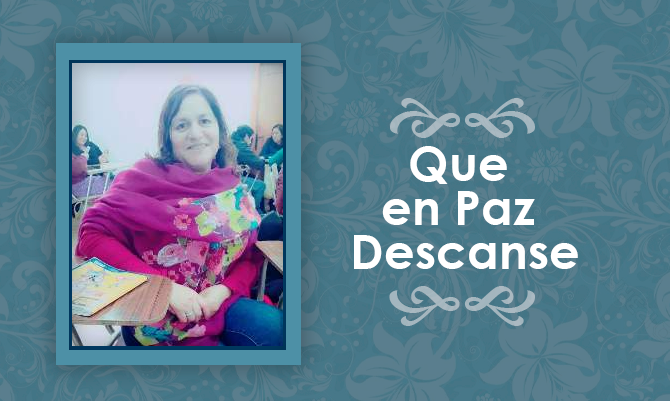 Falleció María Mónica Valderas Sánchez  (Q.E.P.D)