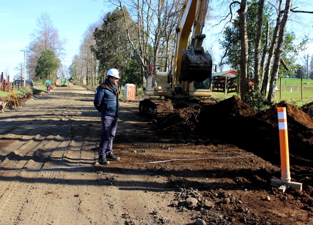 Mejoramiento de Ruta Itropulli-San Pedro, que conecta  Paillaco y Futrono, presenta un 40% de avance